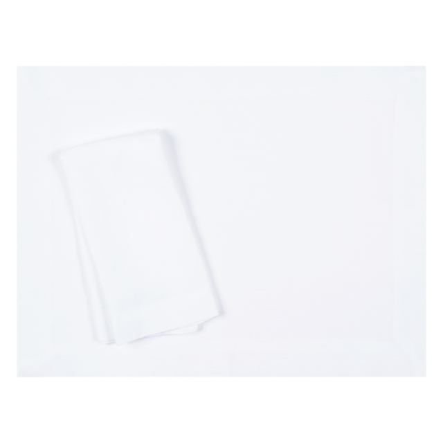white pure linen cloth placemat