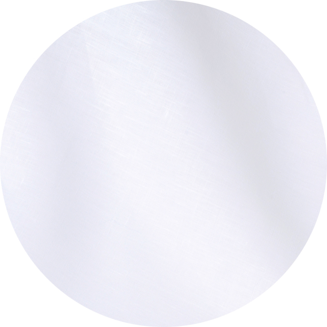 White round tablecloth pure Italian linen