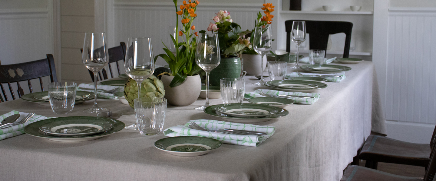 Dark Natural Tablecloth