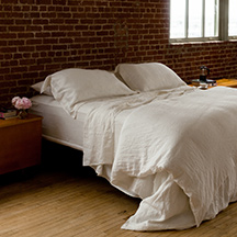Linen Cream Duvet Cover <br> $365