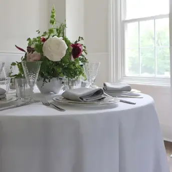 Faux Linen Tablecloth