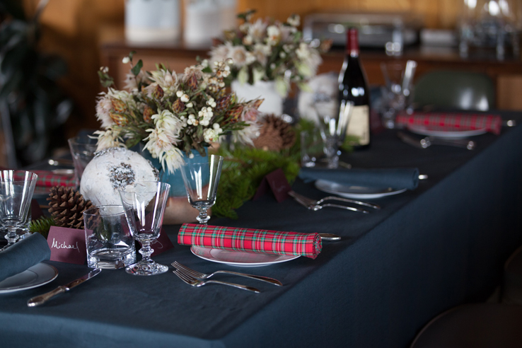 Petrol Green Italian Linen Tablecloth