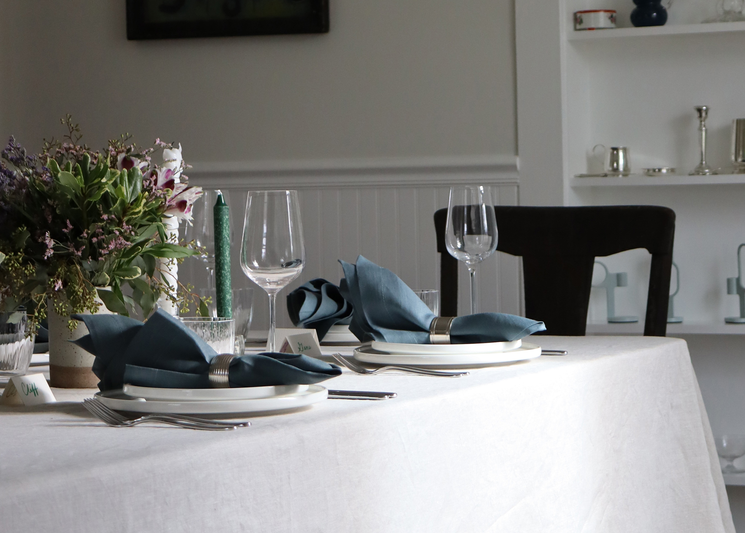 Natural linen tablecloth 