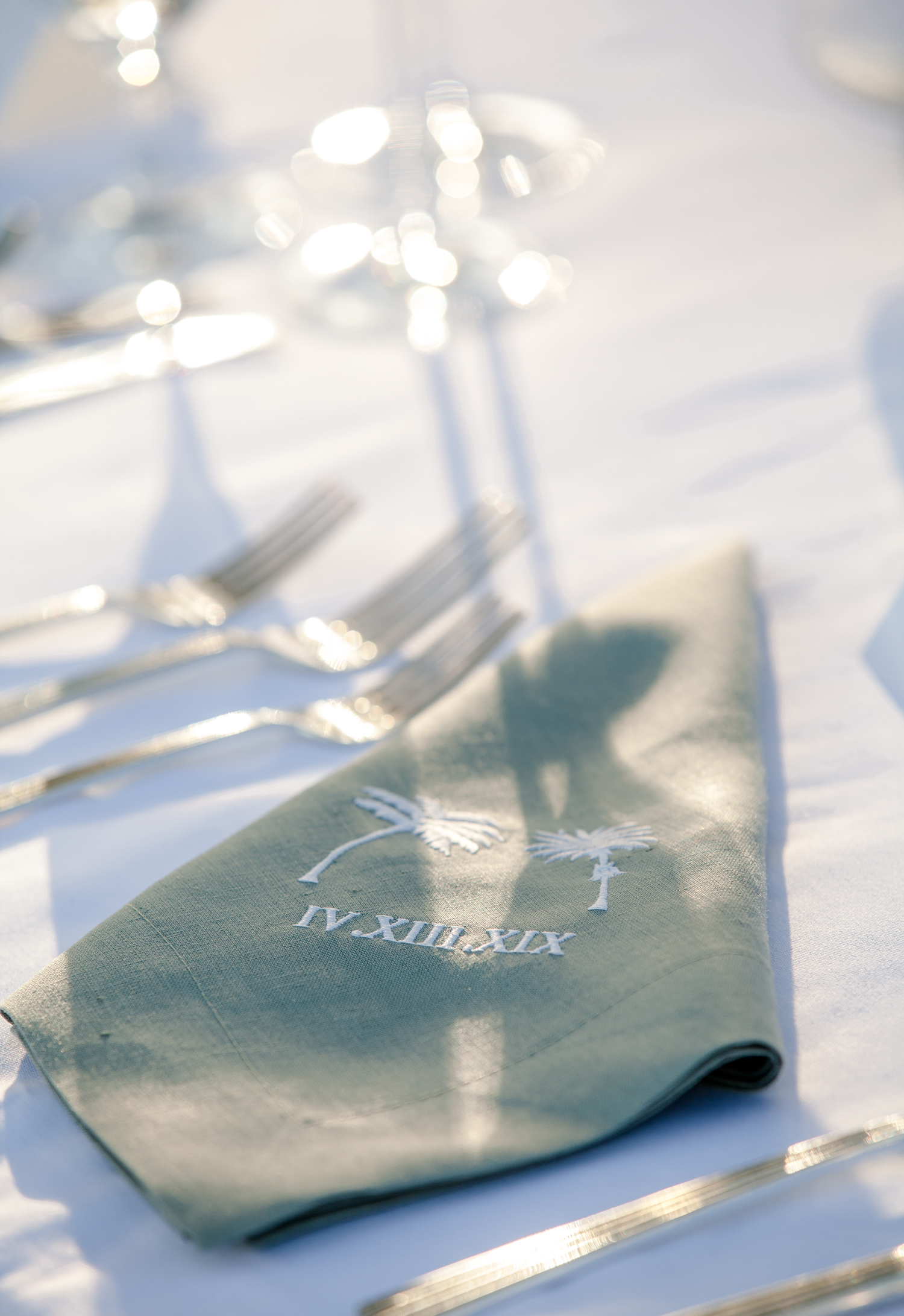 Monogrammed napkin for wedding